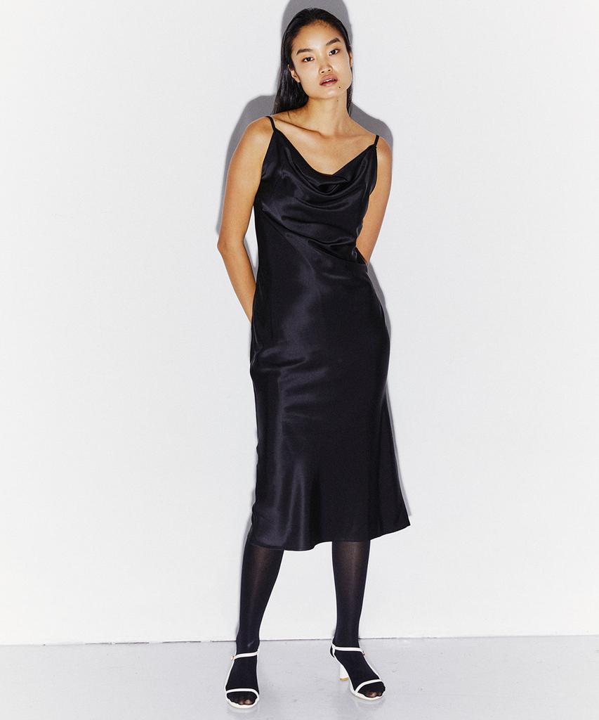 Kimdo Dreype Cowl Dress Black