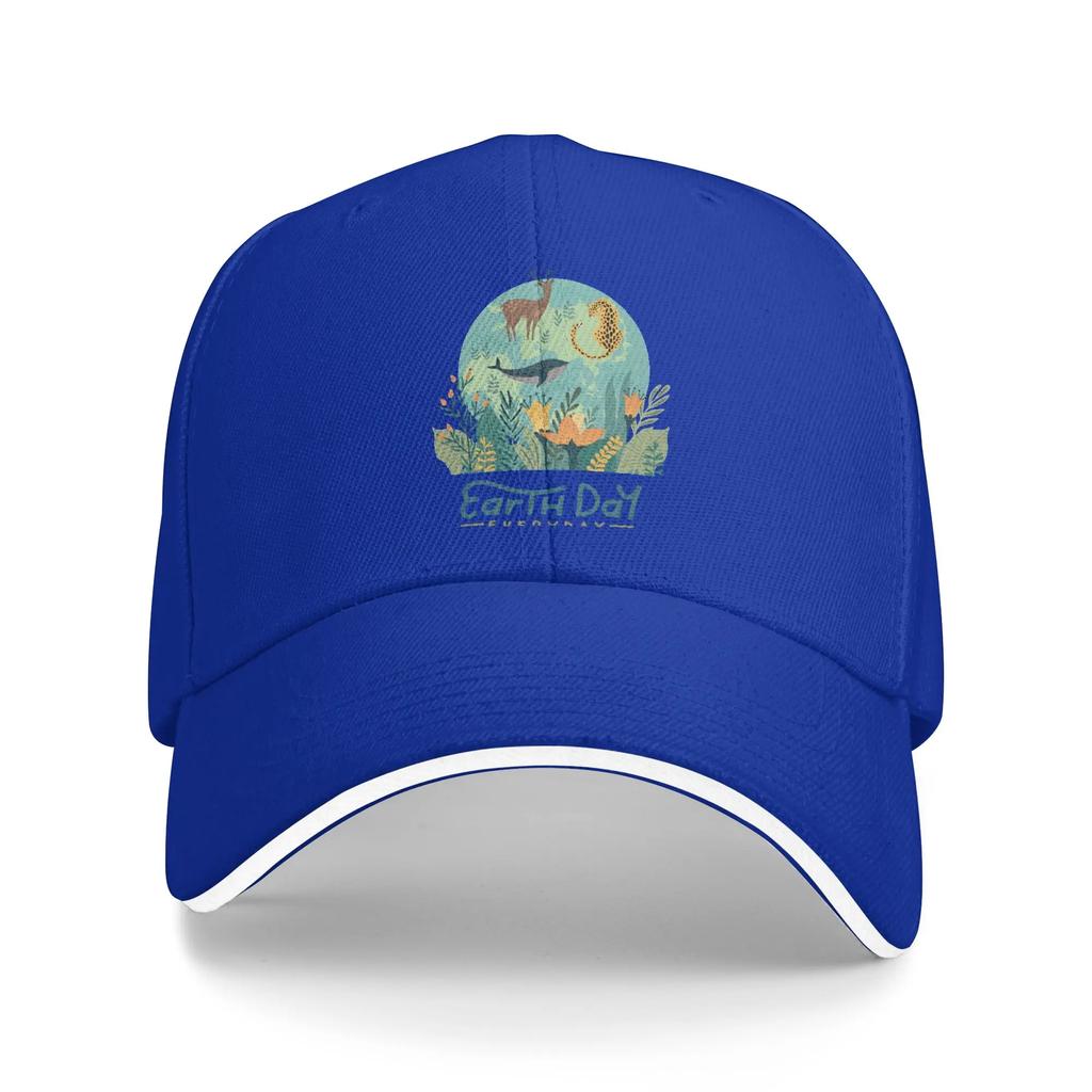 Funny Earth Day  Save The Earth Sea Turtle Baseball Cap Fashion Sandwich Cap For Unisex Women Adjustable Dad Hat Outdoor
