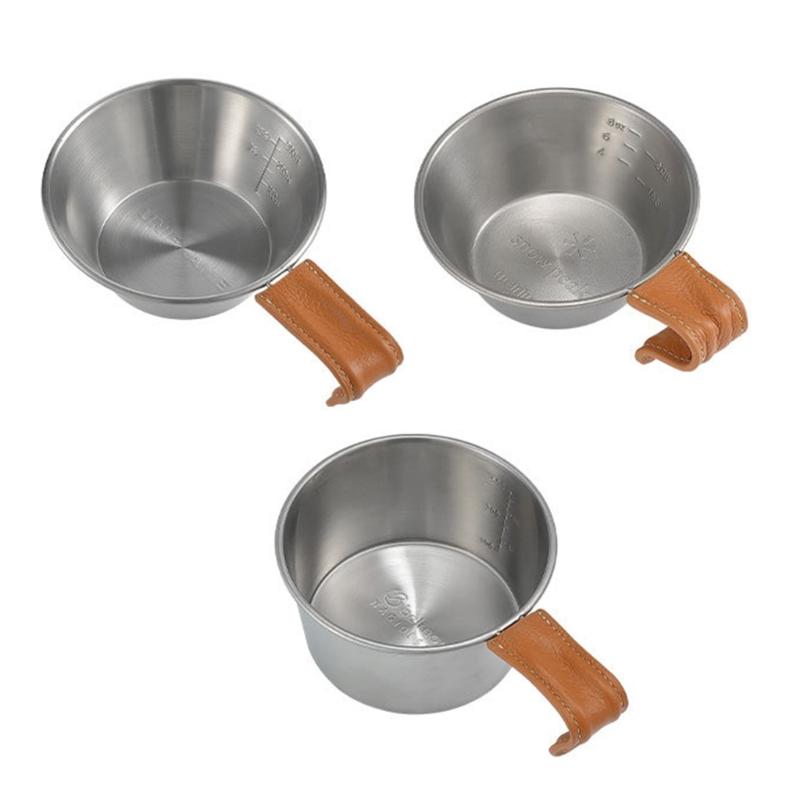 Protection de Poignée pour Tasses de Camping en Cuir PU Manchon Enveloppant pour Poignée de Tasse Protection de Poignée de Tasse de Bol de Camping Couvercle de Poignée de Bol pour Pique-niques