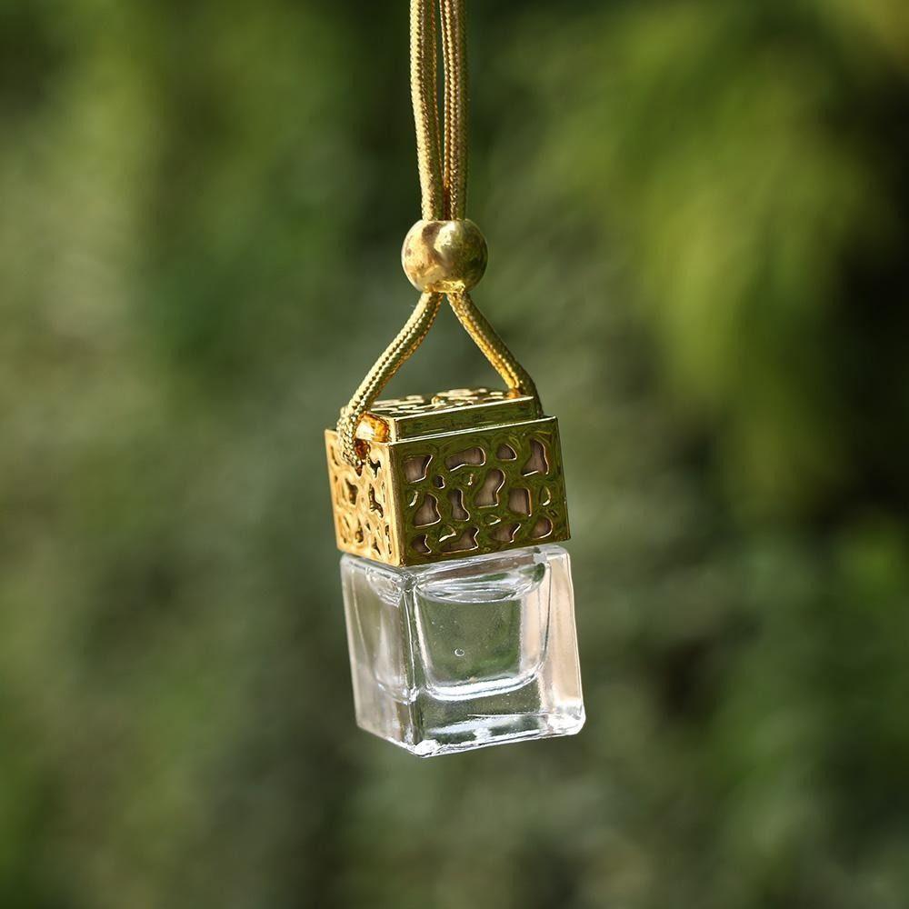 Auto Ornament Hanging Pendant Diffuser Car Perfume Bottle Air Fresher Empty Glass Bottles Fragrance