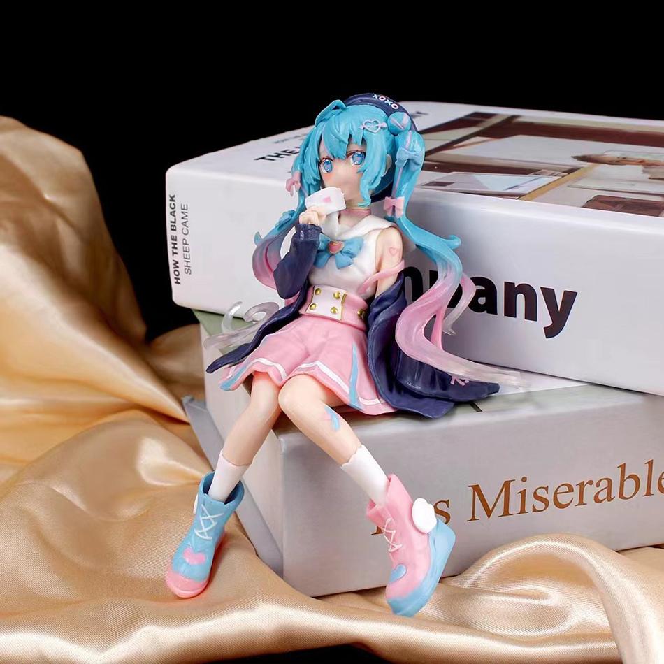 Neues Anime Hatsune Miku Kwaii Stil Kawaii Anime Figur Spielzeug PVC Modell Sammlermodell Puppe Desktop Dekoration Kindergeburtstagsgeschenk