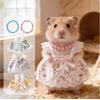 1 Set Hamster Dress Beaded Necklace Guinea Pig Hamster Small Animals Pet Clothes Outfits Costume Accessories Supplies