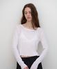BUT'TON See-Through Long Sleeve Knit (Ivory)