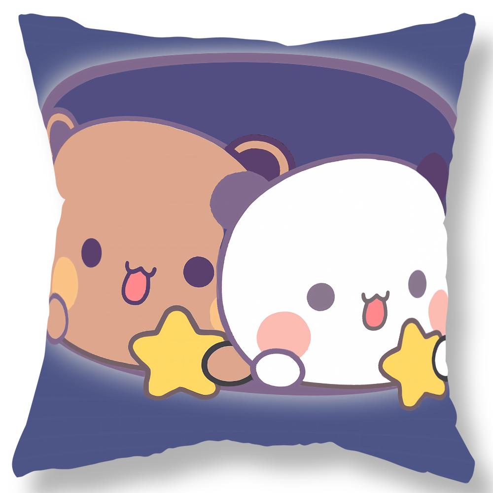 Față de pernă cu imprimeu ursuleț drăguț Cadou Kawaii Desen animat Animație Decorare Cameră de Zi Canapea Dormitor Acasă
