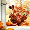 Creative Holiday Gift Autumn Thanksgiving Turkey Window Static Sticker Decorative Removable PVC Decals Theme Scene Setter Harvest Wall Clings