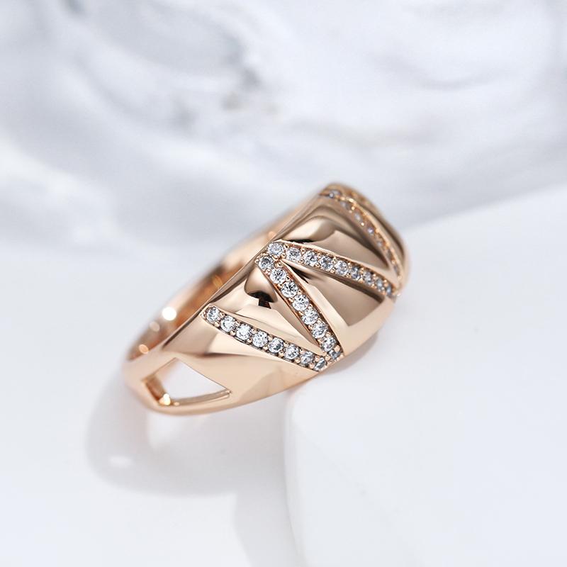 Geometric Full Zircon Women's Rings Personality Party Jewelry