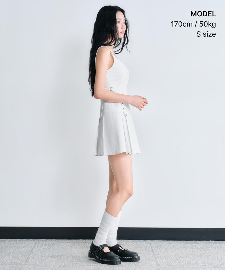 Musinsa Standard Woman [Unbound Girl] Women'S Pleated Mini Dress [White]