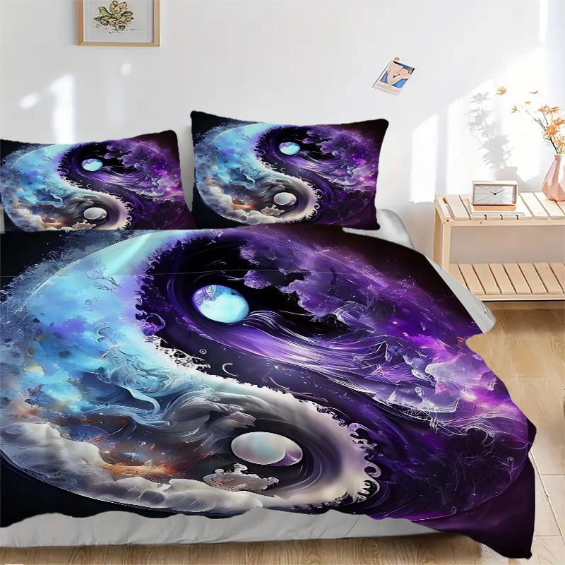 3pcs Yin Yang Harmony Bedding Set, Including Without Filling, Soft and Comfortable Home Bedroom J101