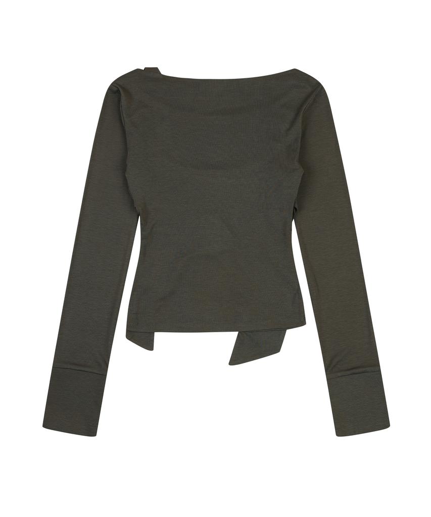 ORDINARY HOLIDAY Layered Jersey T-Shirt [Khaki]