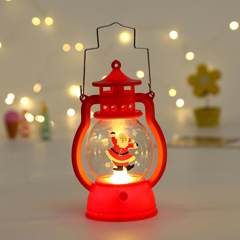 Mini LED Night Lamp Christmas Desktop Ornaments Portable Oil Lamp Festival Christmas Party Decoration Props Glowing Horse Light