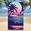 Serviette de plage absorbante et à séchage rapide Palme tropicale d'été Microfibre Yoga Natation Serviette de plage imprimée Serviette de bain bord de mer