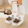 Ciotola per animali domestici Timer intelligente Mangiatoia per gatti Quantitativa Cibo secco e umido Separazione doppio pasto Alimentazione automatica per cani domestici