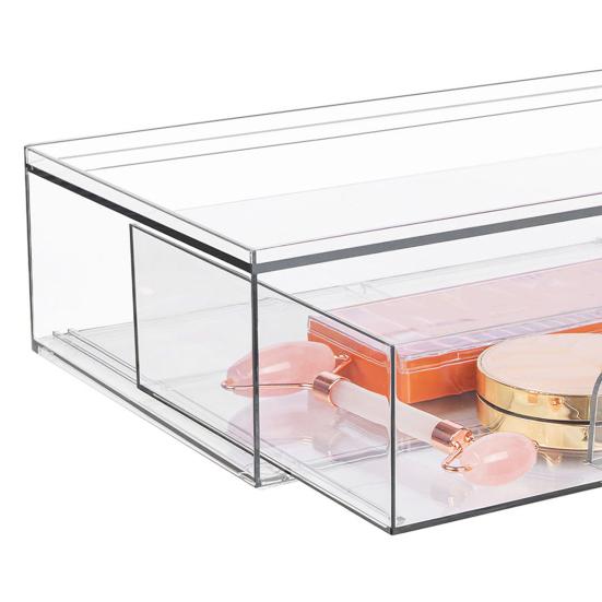 Cajas de Almacenamiento Transparentes Extraíbles de Gran Capacidad Multiusos Apilables Organizador Contenedor de Almacenamiento Transparente con