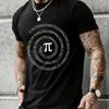 Marškinėliai vyrams Matematikos Pi simbolis Harajuku marškinėlis Vyriški drabužiai Per didelis marškinėlis su matematine grafika Vyriški drabužiai Unisex marškinėliai Chemise