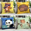 Cute Cute Little Bear Cushion Cover Cushion Cover Set 4Pcs 50X50 45X45 40X40 Pillowcase Decorative Sofa Home Decor