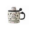 Cute Girl Heart Cow Mug With Lid Office Water Cup Girl High Value Household Coffee Cup Ceramic Cup