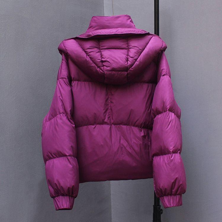 Short Down Jacket Women's Winter New Fashion Puffs Small Design Bread Jacket White Duck Down Jacket