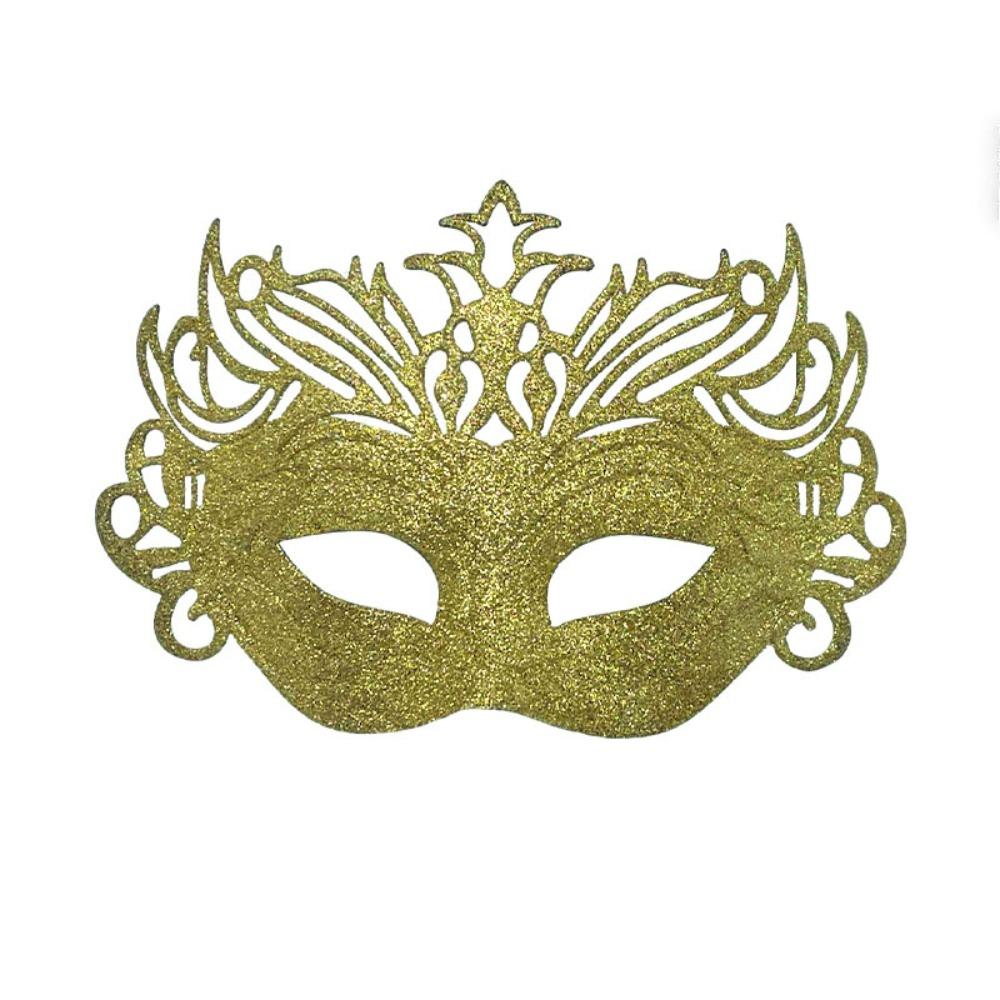 Adjustable Strap Party Mask Accessory Half Face Design Role Playing Mask Glitter Crown Mask  Kids
