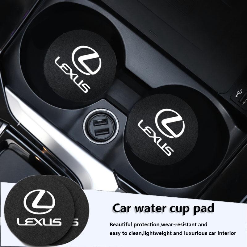 2Pcs Car Water Cup Groove Silicone Pad Auto Accessories For Lexus F SPORT GS GX IS LS LX CT LC RC LBX NX RX 350h 450h ES UX 300e PO8