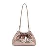 Gold Chain Black Leather Cloud Shoulder Bag - Crossbody & Underarm Style
