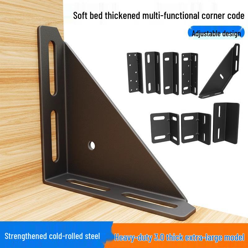 Thickened Large Triangle Soft Bed Corner Bracket - Right Angle Fixed Iron Frame Support