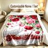 Thème Jardin Fleuri Couverture Douce Personnalisée Nom Personnalisé Impression Texte Couverture Chaude Décoration Canapé Maison Chambre à Coucher