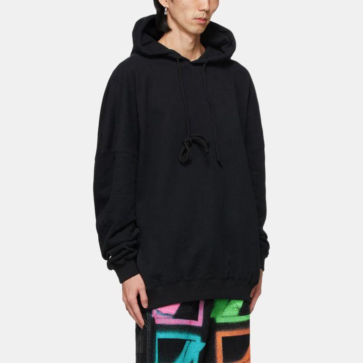 WE11DONE Oversized Logo Hoodie Unisex hoodies Black WD-SS5-19-115-U-BK