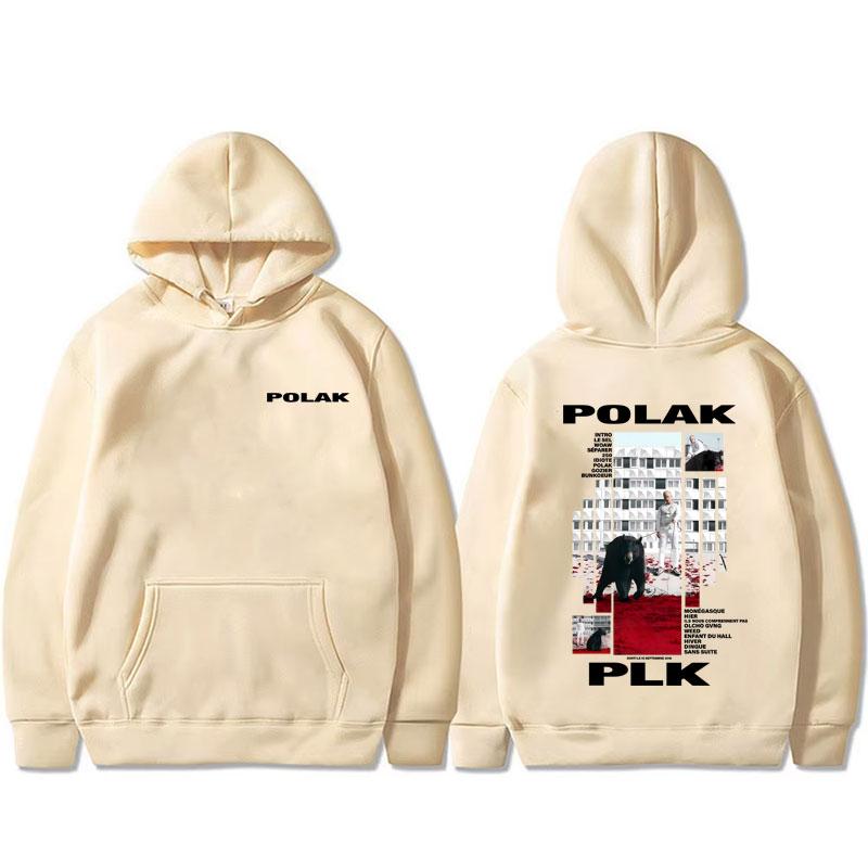Rapper Plk Polak Graphic Hoodie Man Vintage Casual Oversized Pullover Men's Women's Hip Hop Fashion Pop Music Hooded Sweatshirt