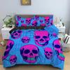 Hot Style Soft Bedding Set 3d Digital Skull Printing 2_3pcs Duvet Cover Set with Zipper Single Twin Double Full Queen King