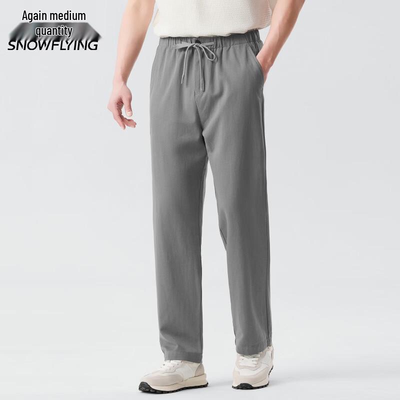 SNOWFLYING Herren-Freizeithose aus Leinenmischgewebe mit geradem Bein