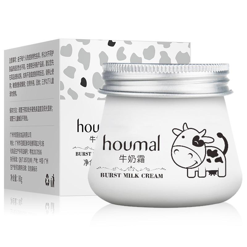 HOUMAI Milk Moisturizing Cream Balance Water Oil Cream Put Dry Feminine Skin Care Facial Care