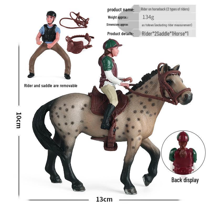 Children's Wildlife Simulation Horse Rider Toy Set