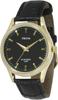 Klefer Herren Analoge Wasserdichte Uhr mit Lederarmband, Schwarz, TE-AM033-BKG