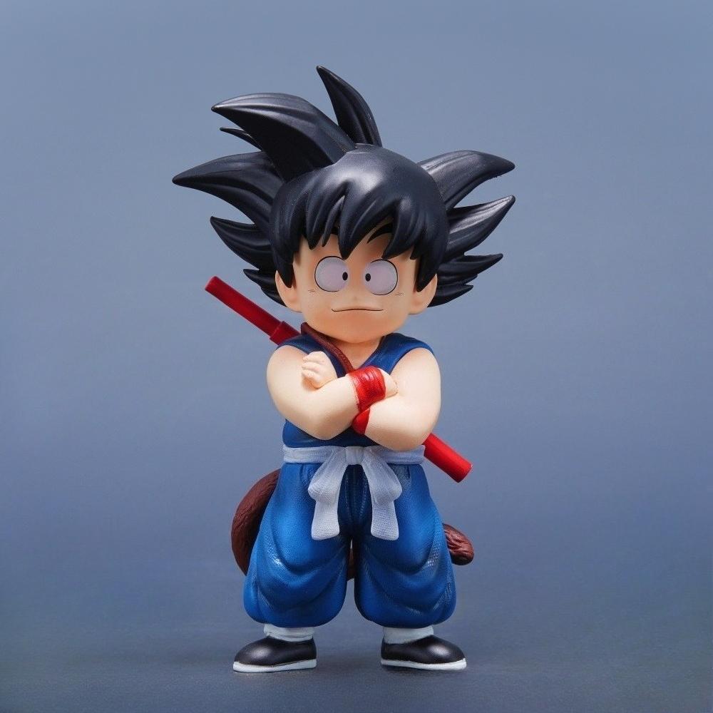 14cm/5.51in Figurine Anime Dragon Ball Enfant Goku Figurines d'Action Statue PVC Ornement de Bureau Modèle de Collection Jouets Cadeaux Sensoriel Rond à Compression 2