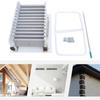 12 Steps Wall-mounted Non-slip Telescopic Extension Folding Ladder 881.85 Lbs Capacity Al-mg Alloy Multi Purpose With Handrails