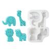 Safe Silicone Animal Mould Silicone Animal Cake Molds 4 Cavity DIY Baking Molds for Cute Dessert Chocolate and Ice