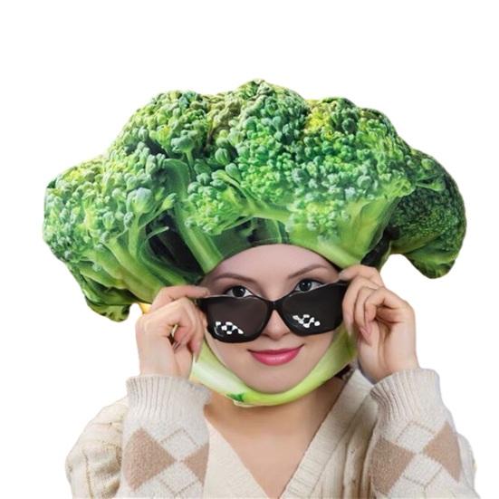 Photo Hood Bright Colorful Fruit Food Shape Soft Plush Headgear Face Opening Feature Internet Celebrity Costume Party Prop