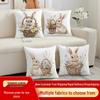 Nordic Easter Bunny Pillow Cover: Sofa & Bedside Polyester Cushion Cover