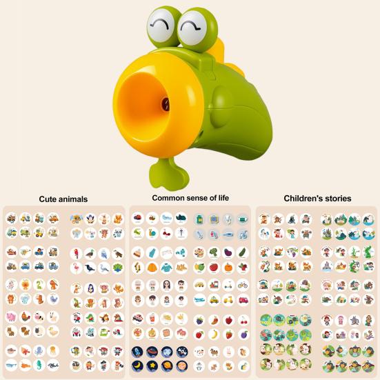 Kids Flashlight Projector Toy 10 Discs 80 Images Early Education Electric Projected Torch Toddlers Animal Fairy Tale Common Sense Learning Toy