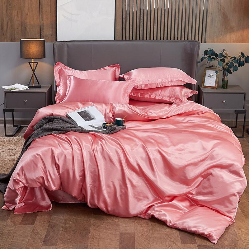Luxe Rayon Satijn Beddengoed Set Dekbedovertrek Set Enkel Dubbel King Size Beddengoed 3-delig/4-delig Beddekbed Bedlinnen Set