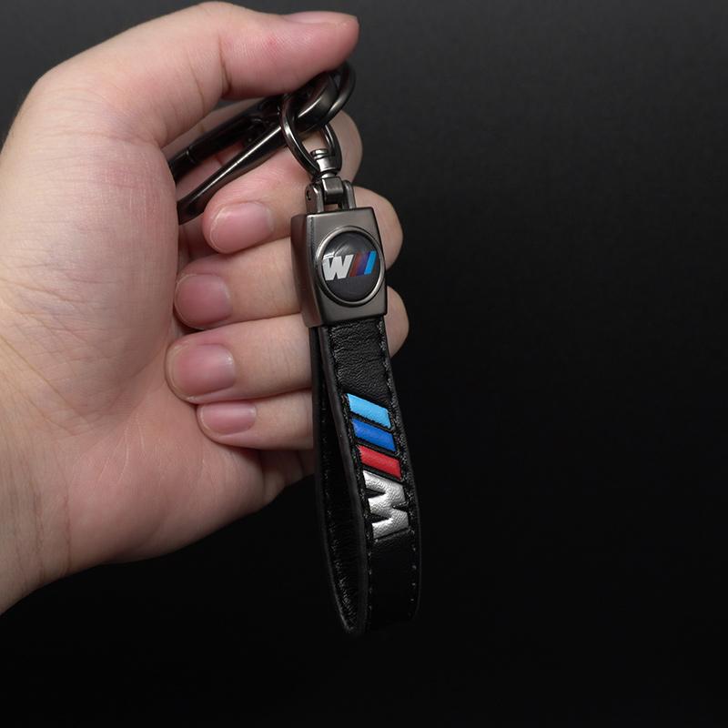 Leather Car Metal Keychain Fine Leather Emblem Key Ring For BMW X1 X2 X3 X5 X4 X6 X7 G30 G20 G32 G11 G12 F40 F30 F20 F10 F34 F07 Msbr98