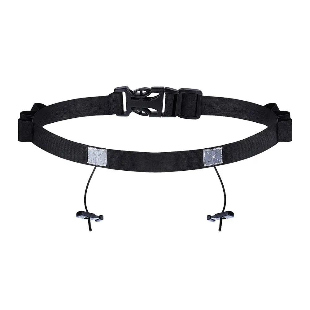 Marathon Number Belt Reflective Running Waist Belt for Triathlon Race Outdoor Competition Fixed Energy Glue K8X0
