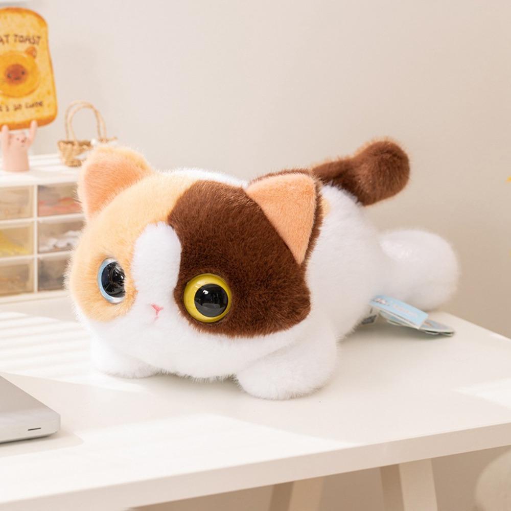 Cute Big Eyes Cat Plush Toy Realistic Texture Soft Simulation Cat Plush Doll 2040cm Lifelike Kitten Siamese Cat Plush Doll