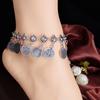 Antique Silver Boho Gypsy Coin Anklet Ankle Bracelet Foot Chain Women Jewelry
