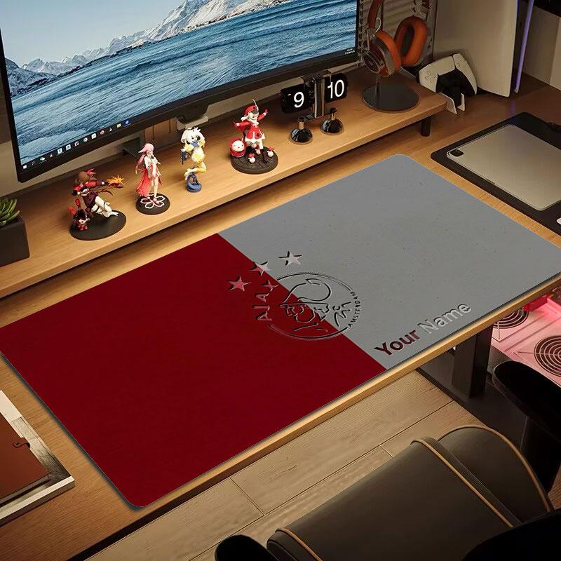 AFC Ajax Gepersonaliseerde Naam Grote Maat Muismat Grote Gaming Tafelkussen Antislip Laptop Tablet Grote Muismat XXL Mat Mini PC Speelmat Met Vergrendelde Rand