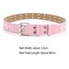 Fashion Punk Waistband PU Leather Solid Color Waist Belts Adjustable Metal Pin Buckle Decoration Belt Children