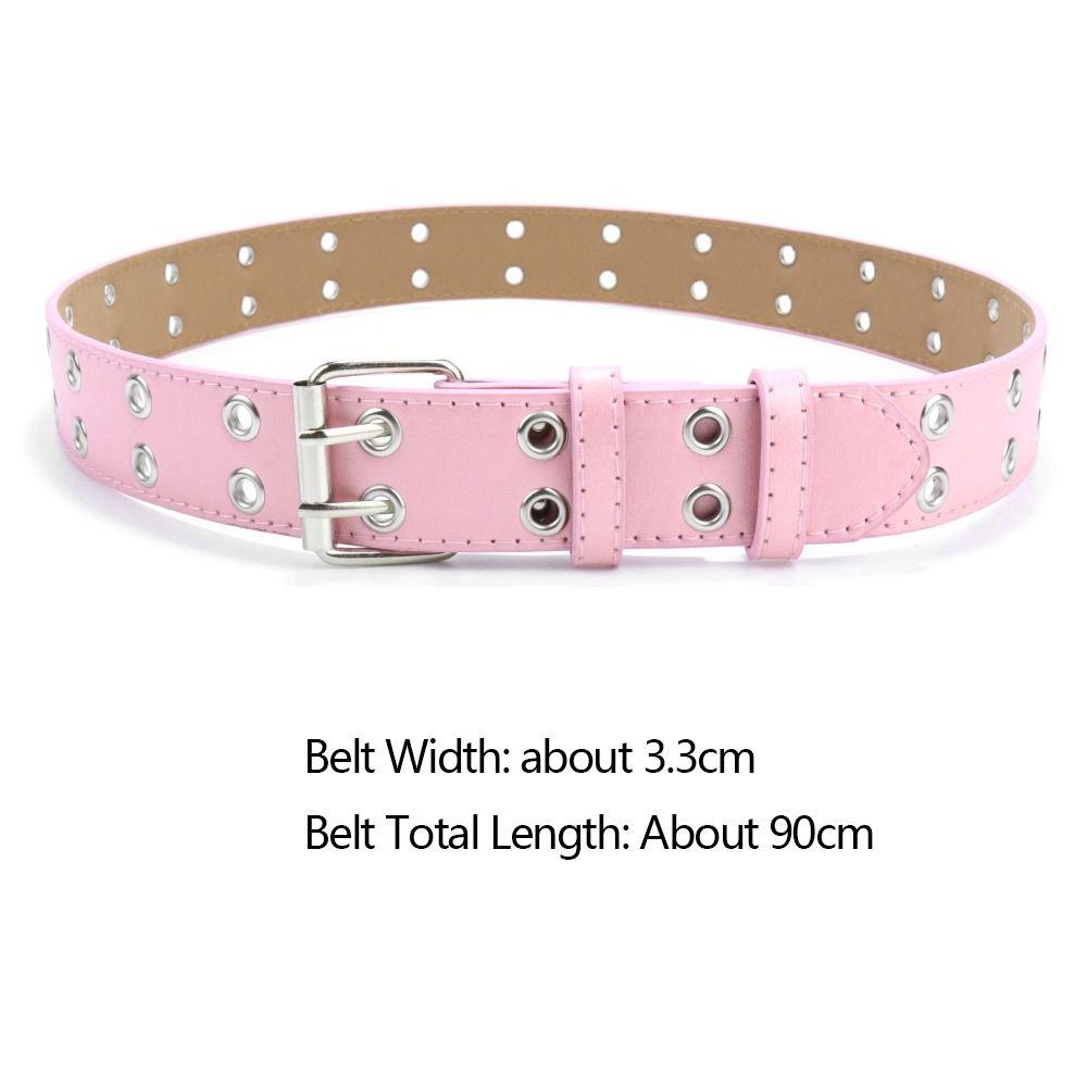 Fashion Punk Waistband PU Leather Solid Color Waist Belts Adjustable Metal Pin Buckle Decoration Belt Children