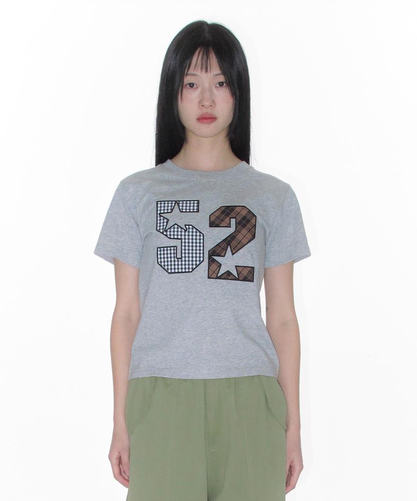 AMES-WORLDWIDE 52 Applique Tee Gray