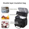 Large Capacity Expandable Insulated Lunch Bag With Double Layer Foil Lining Storage for Outdoor Picnics & Car Travel