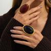 Eleganter Stil Ovaler Harz-Fingerring Einfacher Geometrischer Fingerring Party